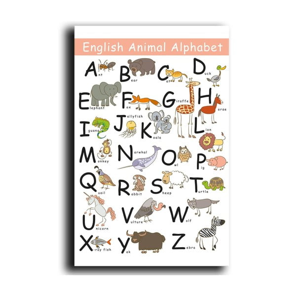 Otroška slika 45x70 cm Alphabet – Wallity