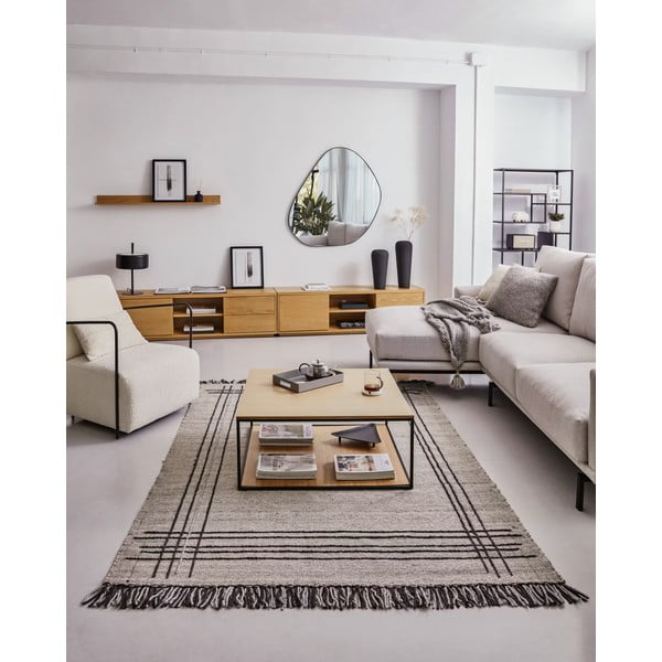 Svetlo rjava volnena preproga 160x230 cm Eneo – Kave Home-image-2