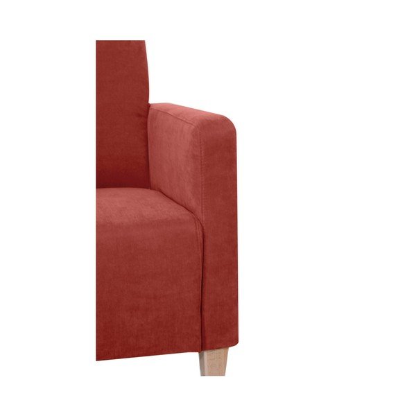 Opečno rdeč fotelj Max Winzer Milla Velor-image-3