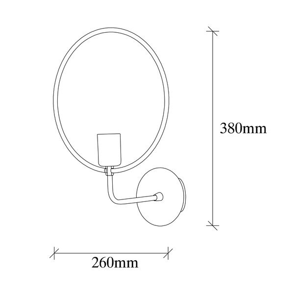 Črna stenska svetilka Circle – Opviq lights-image-4
