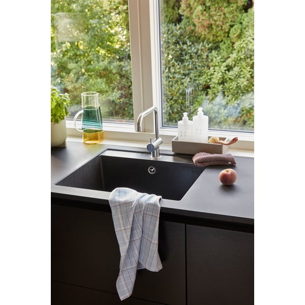 Komplet 2 modrih bombažnih brisač Hübsch Stripe, 50 x 70 cm-image-2