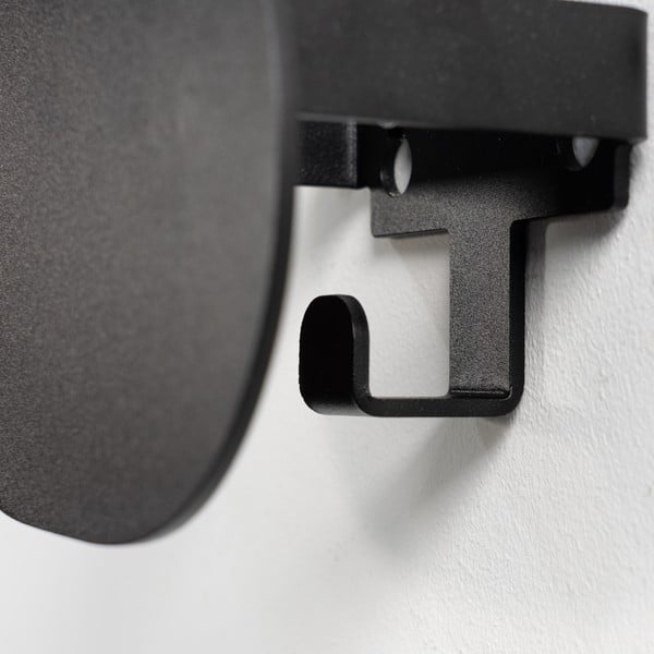 Črn kovinski stenski obešalnik 15 cm Mani – Spinder Design-image-4
