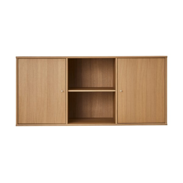 Nizka stenska komoda v hrastovem dekorju v naravni barvi 133x61 cm Mistral – Hammel Furniture