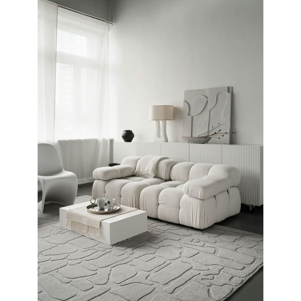 Svetlo siva volnena preproga 200x300 cm Morphic Dunes – Agnella-image-2