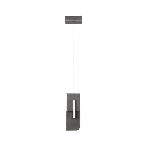Svetlo siva kovinska LED zatemnitvena viseča svetilka Totem – Nova Luce