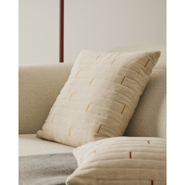 Prevleka za blazino iz mešanice lana 45x45 cm Blaina – Kave Home-image-1