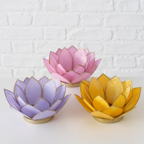 Svečniki v kompletu 3 kos Flower - Boltze