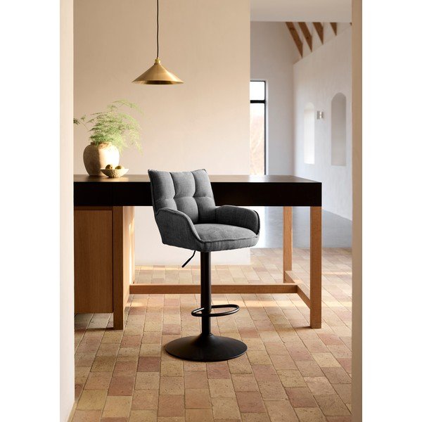 Sivi barski stoli v kompletu z nastavljivo višino 2 ks Marilla – Unique Furniture-image-1