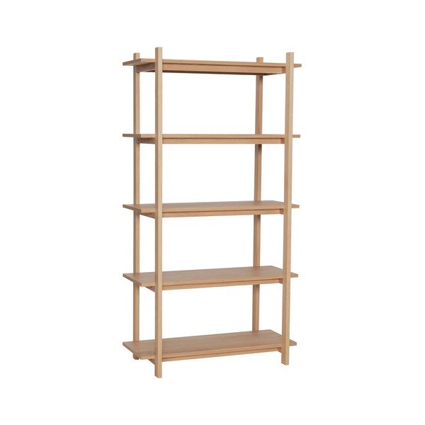 Regal v hrastovem dekorju v naravni barvi 80x150x39 cm Epoch – Hübsch