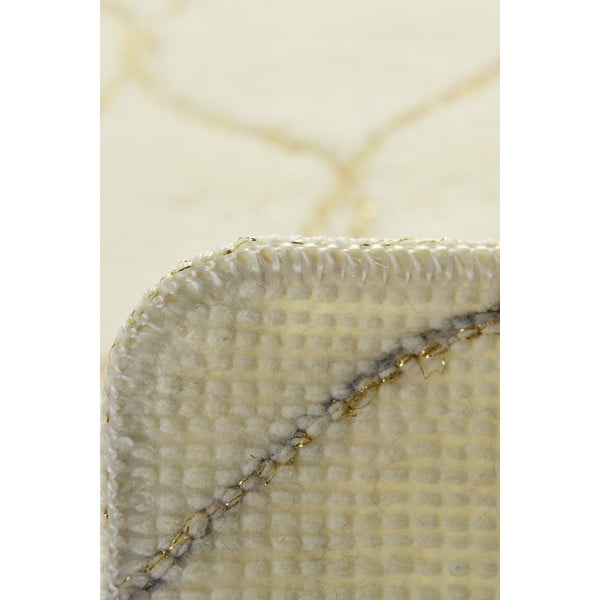 Komplet 2 bež pravokotnih kopalniških preprog Foutastic Wave-image-4