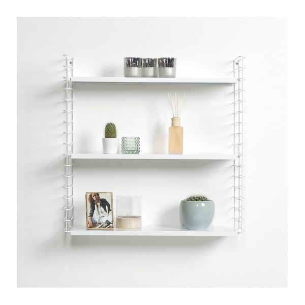 Bela 3-nivojska polica Metaltex Libro, dolžina 70 cm-image-1