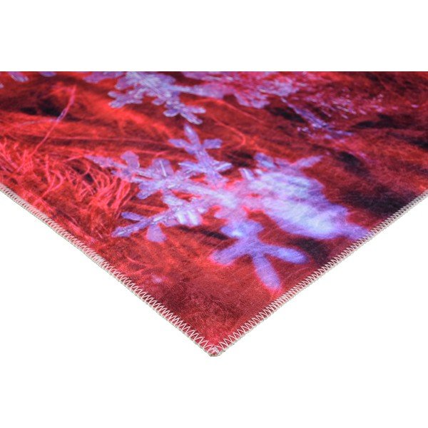 Preproga Vitaus Božično obdobje Rdeča ledena snežinka, 50 x 80 cm-image-2