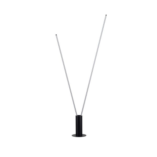 Mat črna kovinska LED stoječa svetilka z upogljivo konstrukcijo (višina 181 cm) Kimolia – Nova Luce