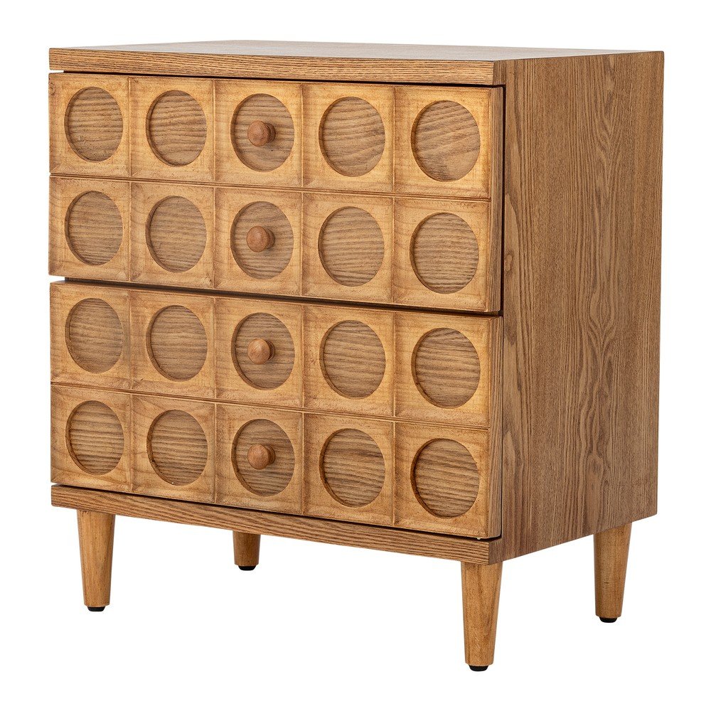 Komoda v dekorju jelke v naravni barvi 56x61x35 cm Vester