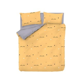 Rumena/siva posteljnina za zakonsko posteljo 200x200 cm Dide – Mijolnir