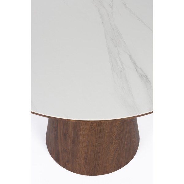 Okrogla jedilna miza s kamnito mizno ploščo ø 115 cm Almira – White Label-image-4