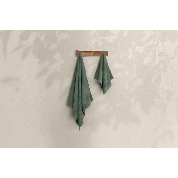 Zelene bombažne in kopalne brisače v kompletu 2 kos - Foutastic-image-3