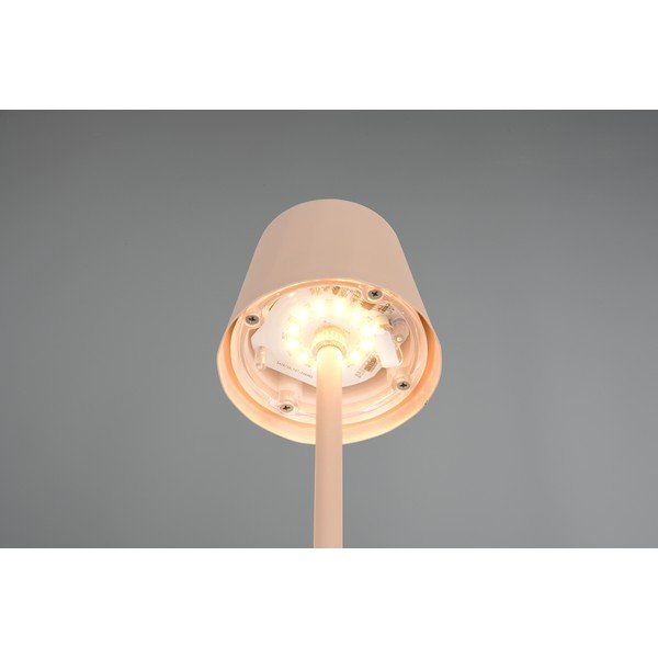 Kremno bela LED namizna svetilka s kovinskim senčilom (višina 21 cm) Diaz – Reality-image-3