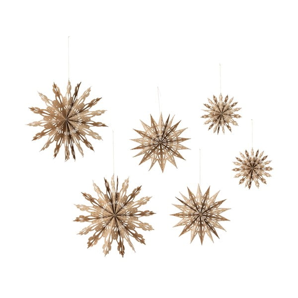 Papirnate viseča božična dekoracija v kompletu 6 ks Star – Bloomingville