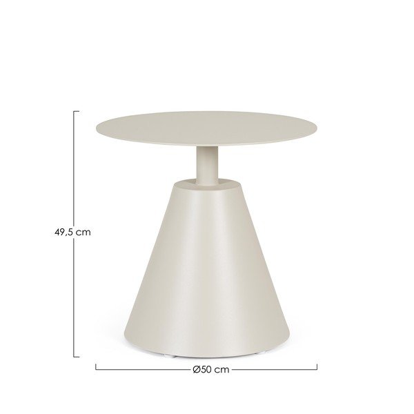 Aluminijasta okrogla vrtna mizica ø 50 cm Aloha – Bizzotto-image-3