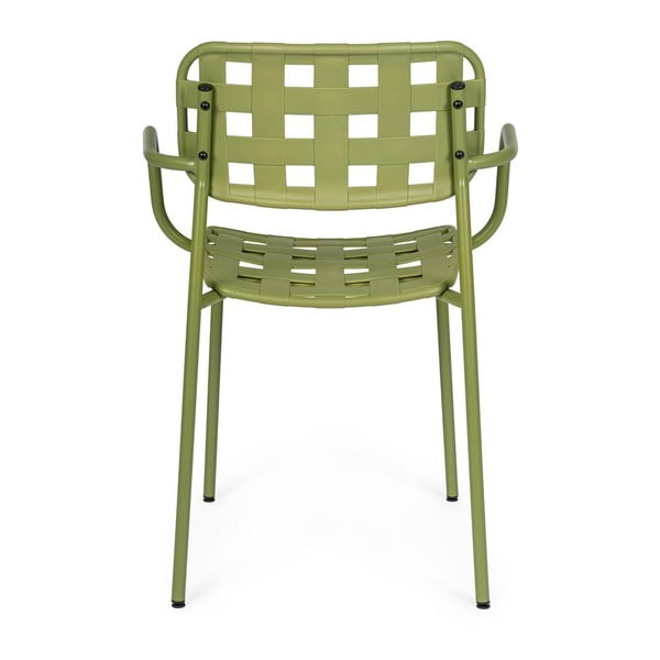 Zeleni kovinski vrtni stoli v kompletu 4 ks Clover   – Bizzotto-image-3