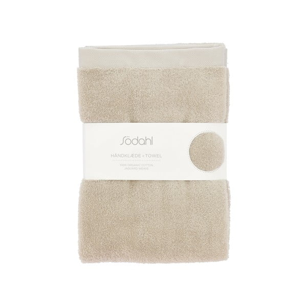 Bež frotirna bombažna brisača 70x140 cm Comfort – Södahl-image-3