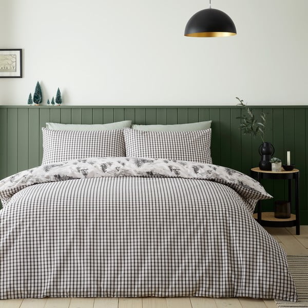 Bež flanelna posteljnina za zakonsko posteljo 200x200 cm Alpine Vilage – Catherine Lansfield-image-2