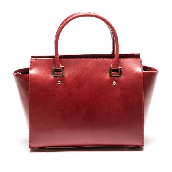 Rdeča usnjena torbica Sofia Cardoni Vanessa