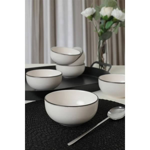 Bele keramične skledice v kompletu 6 ks – Hermia-image-1