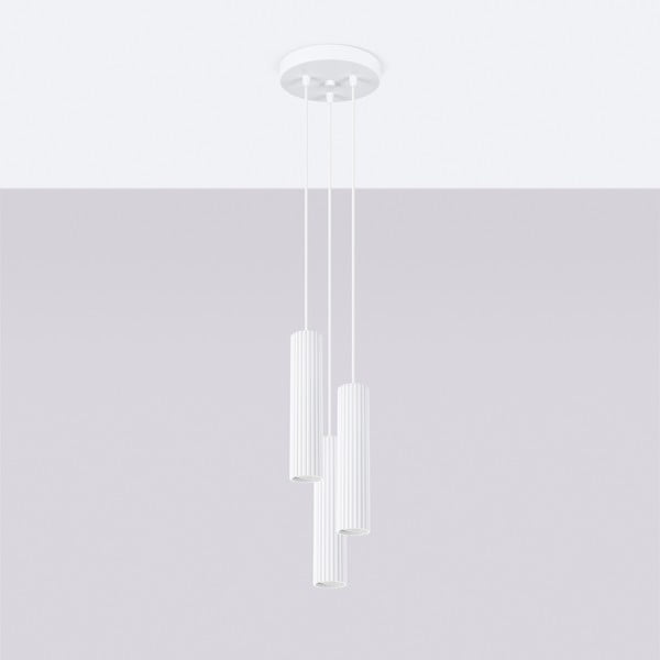 Bela viseča svetilka ø 19,5 cm Gleam – Sollux-image-4