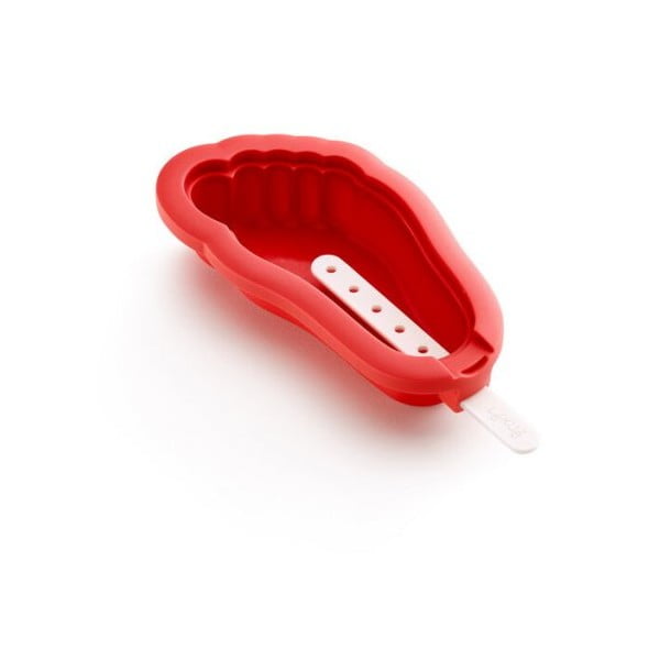 Rdeč silikonski model za sladoled v obliki stopala Lékué Iconic-image-1