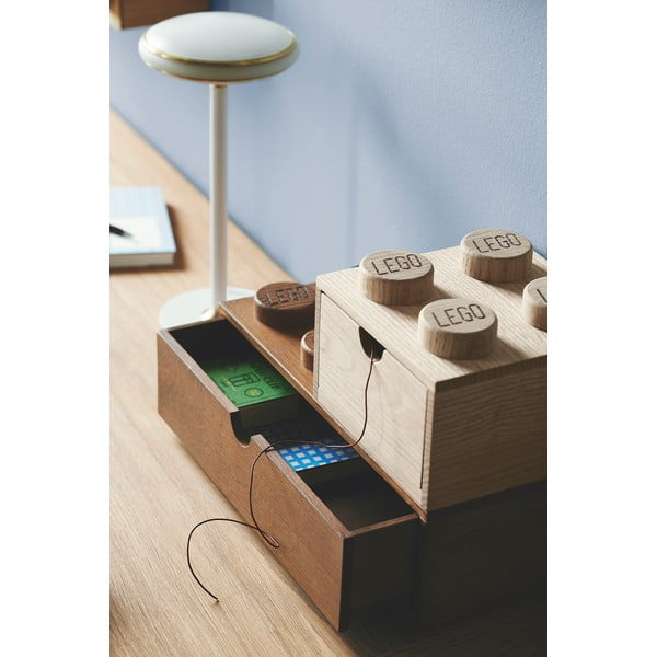 Otroška škatla za shranjevanje iz temno obarvanega hrasta LEGO® Wood-image-2
