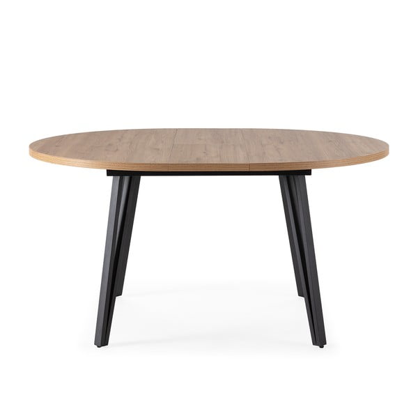 Okrogla raztegljiva jedilna miza v naravni barvi ø 120 cm Cleo – Marckeric-image-3