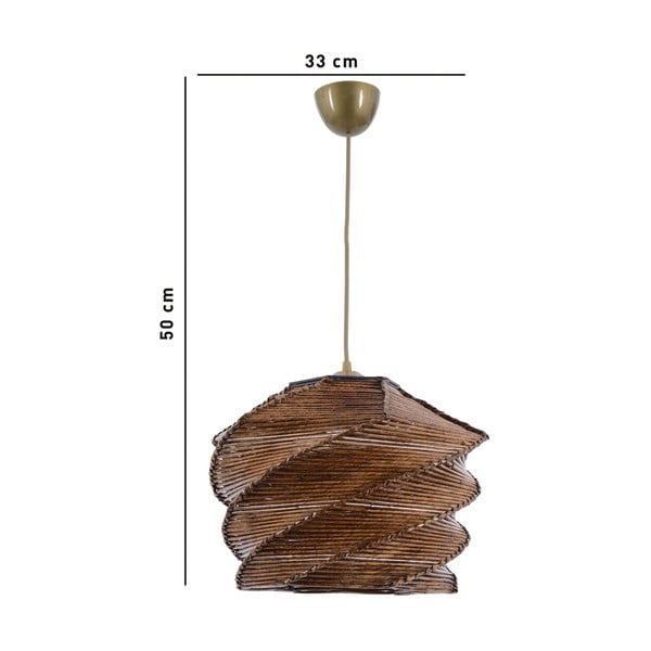 Svetlo rjava viseča svetilka ø 32 cm Ruche – Opviq lights-image-4