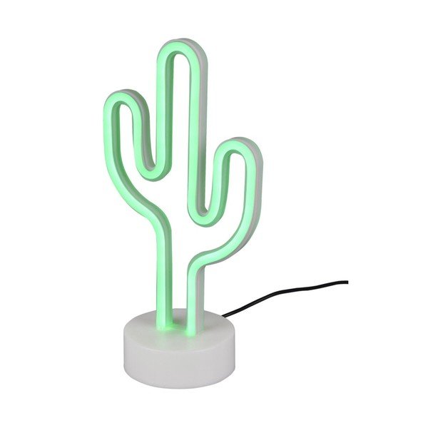 Bela namizna svetilka LED (višina 29 cm) Cactus - Reality