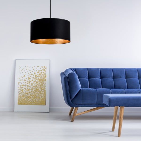 Črna viseča svetilka z detajli v zlati barvi Sotto Luce Mika, ⌀ 50 cm-image-2