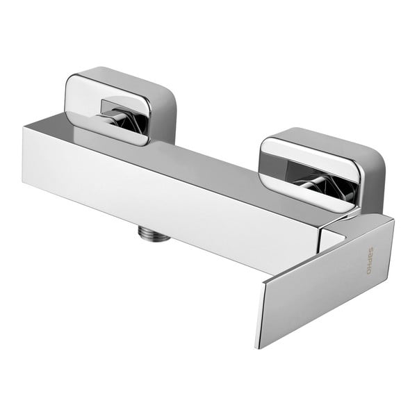 Stenska armatura za tuš v sijajno srebrni barvi (1 izhod) Latus – Sapho