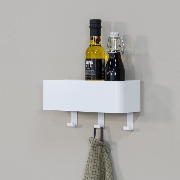 Bela jeklena stenska kopalniška polica Multi – Spinder Design-image-1