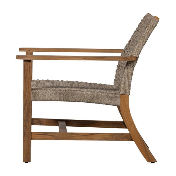 Vrtni fotelj iz masivnega lesa v bež in naravni barvi Copper – Exotan-image-4