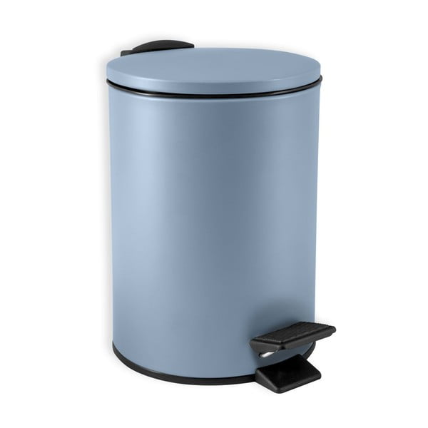 Svetlo moder jeklen koš za smeti s pedalom 3 l Adelar – Spirella