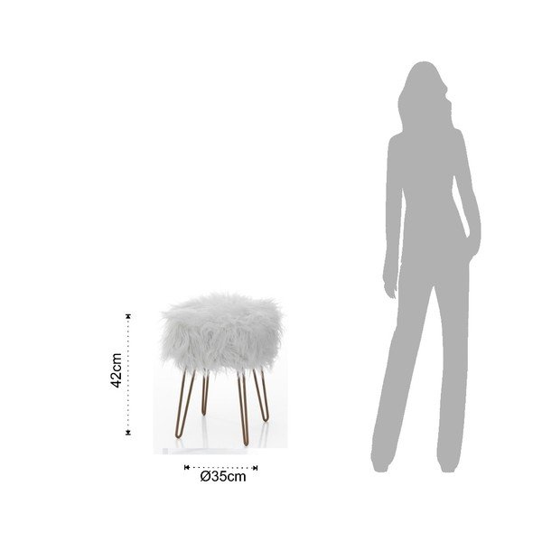 Tomasucci Spank beli stolček, ø 35 cm-image-1