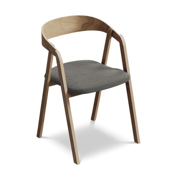 Siv jedilni stol iz masivnega lesa Erika – Makamii