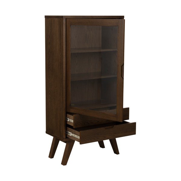 Rjava vitrina v hrastovem dekorju 72x145x36 cm A-Line – Actona-image-2