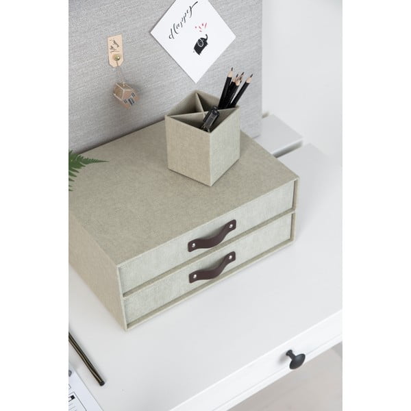 Bež škatla z 2 predali Bigso Box of Sweden Birger-image-1