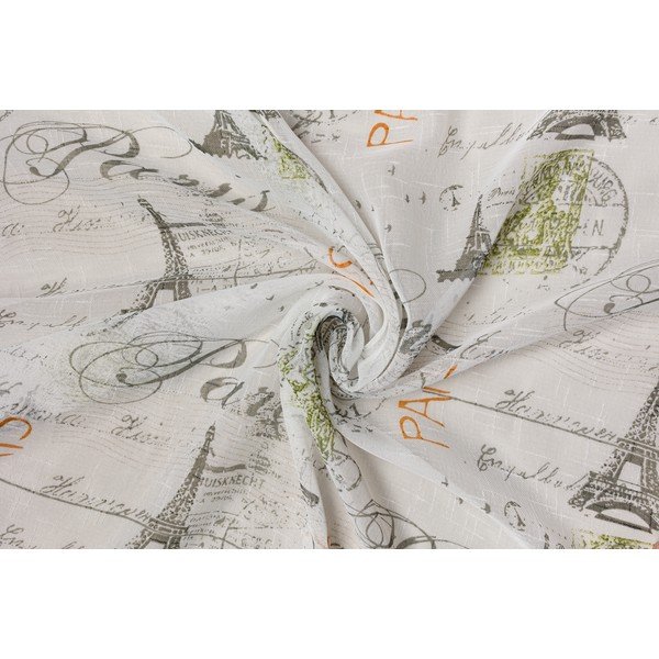 Bela/siva prosojna zavesa 140x245 cm Tour – Mendola Fabrics-image-3