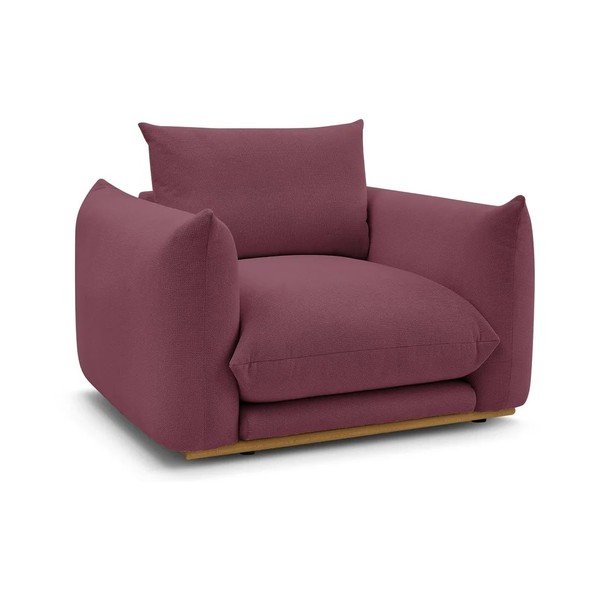 Bordo rdeč fotelj Ernest – Bobochic Paris