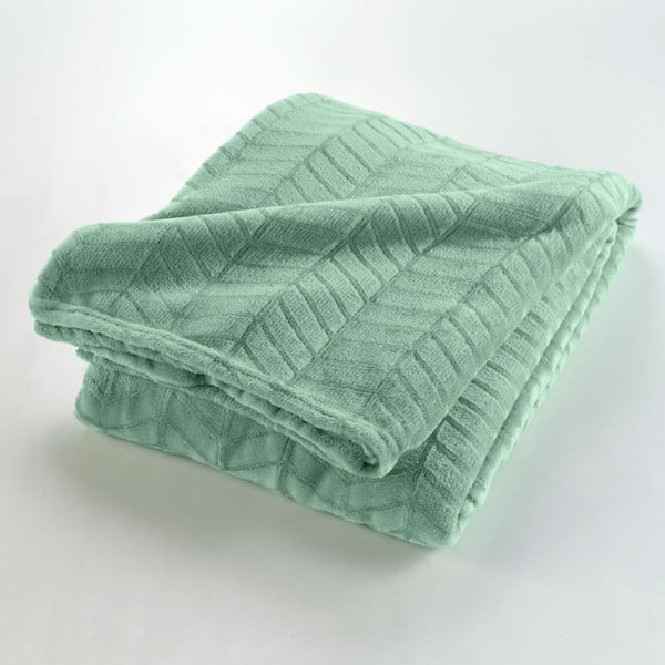 Svetlo zeleno pregrinjalo iz mikroflanele 180x220 cm Arya – douceur d'intérieur