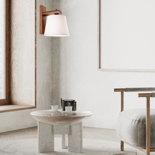 Temno rjava stenska svetilka ø 20 cm Aida – LAMKUR-image-1