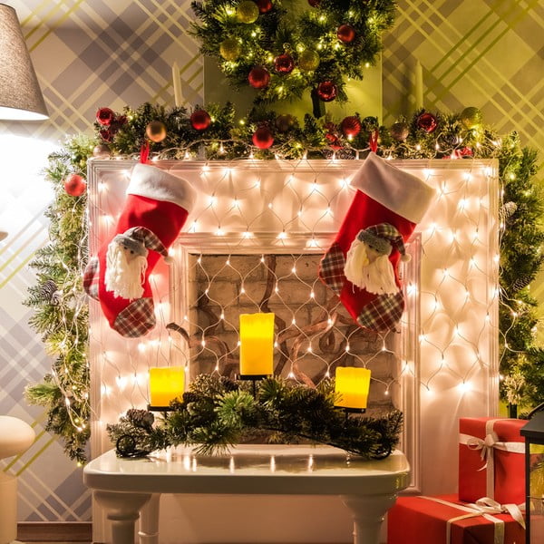 Transparentna LED svetlobna veriga DecoKing Web, 200 luči, dolžina 2 m-image-1