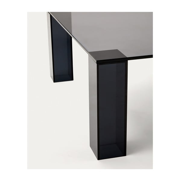 Temno siva steklena mizica 85x85 cm Adularia – Kave Home-image-3